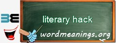 WordMeaning blackboard for literary hack